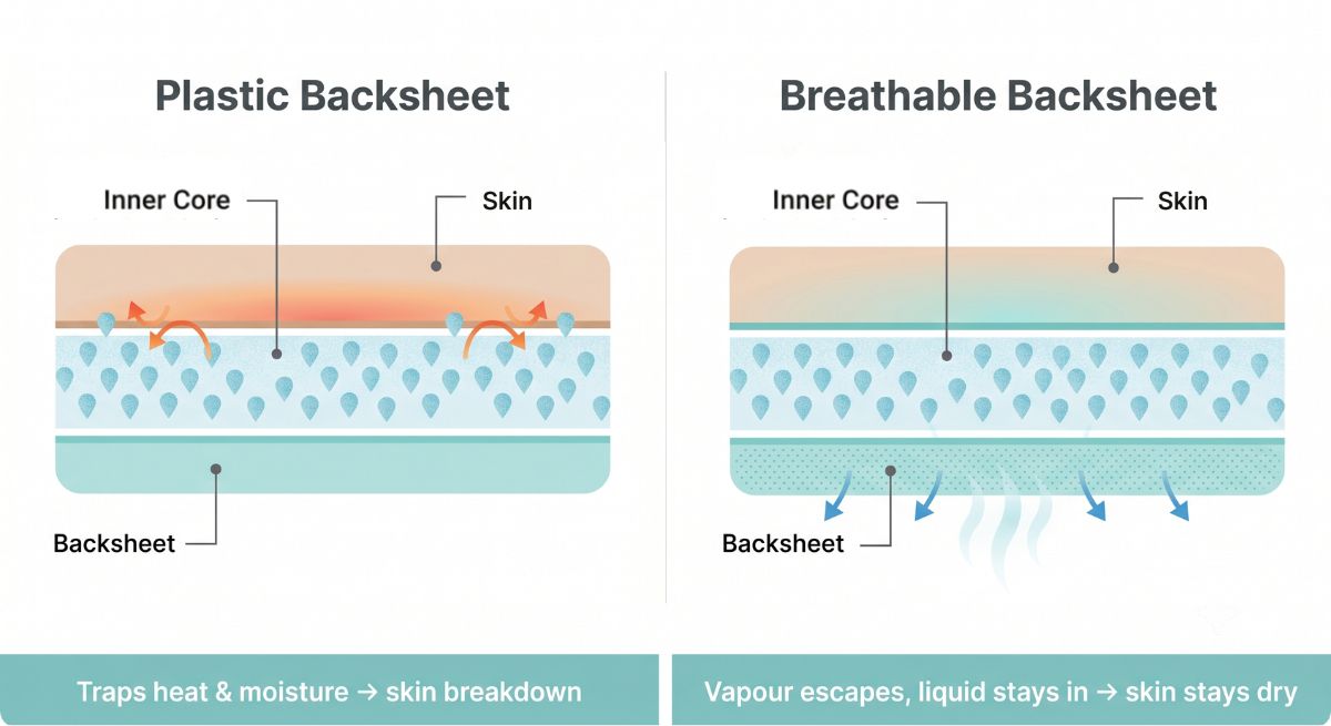 Breathable versus Plastic-backed Diapers 